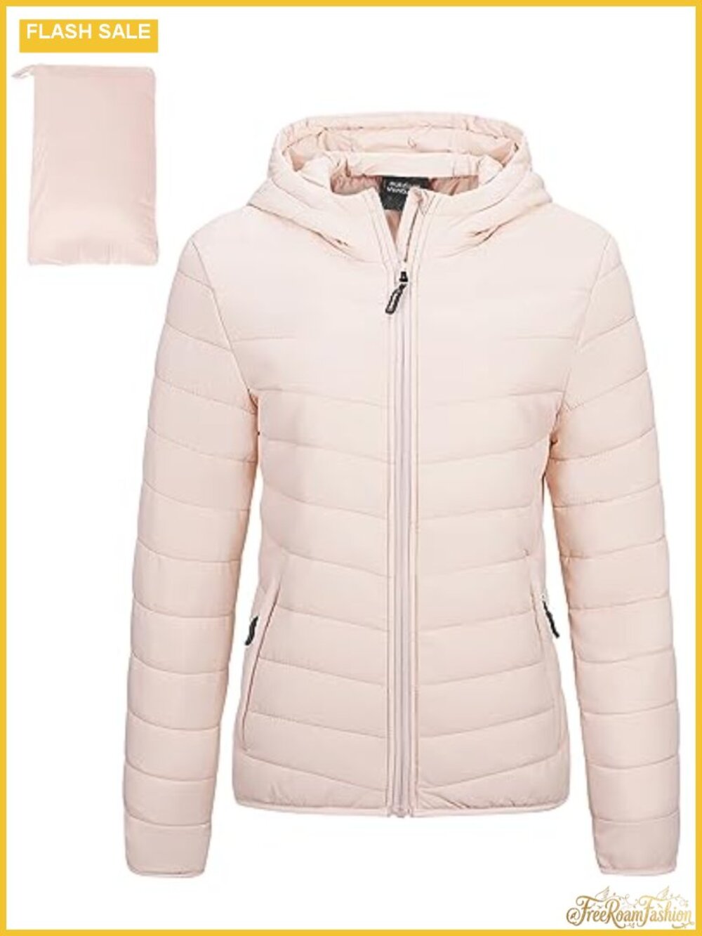 Women's Packable Lightweight Puffer Jacket with Hood Quilted Winter Coat